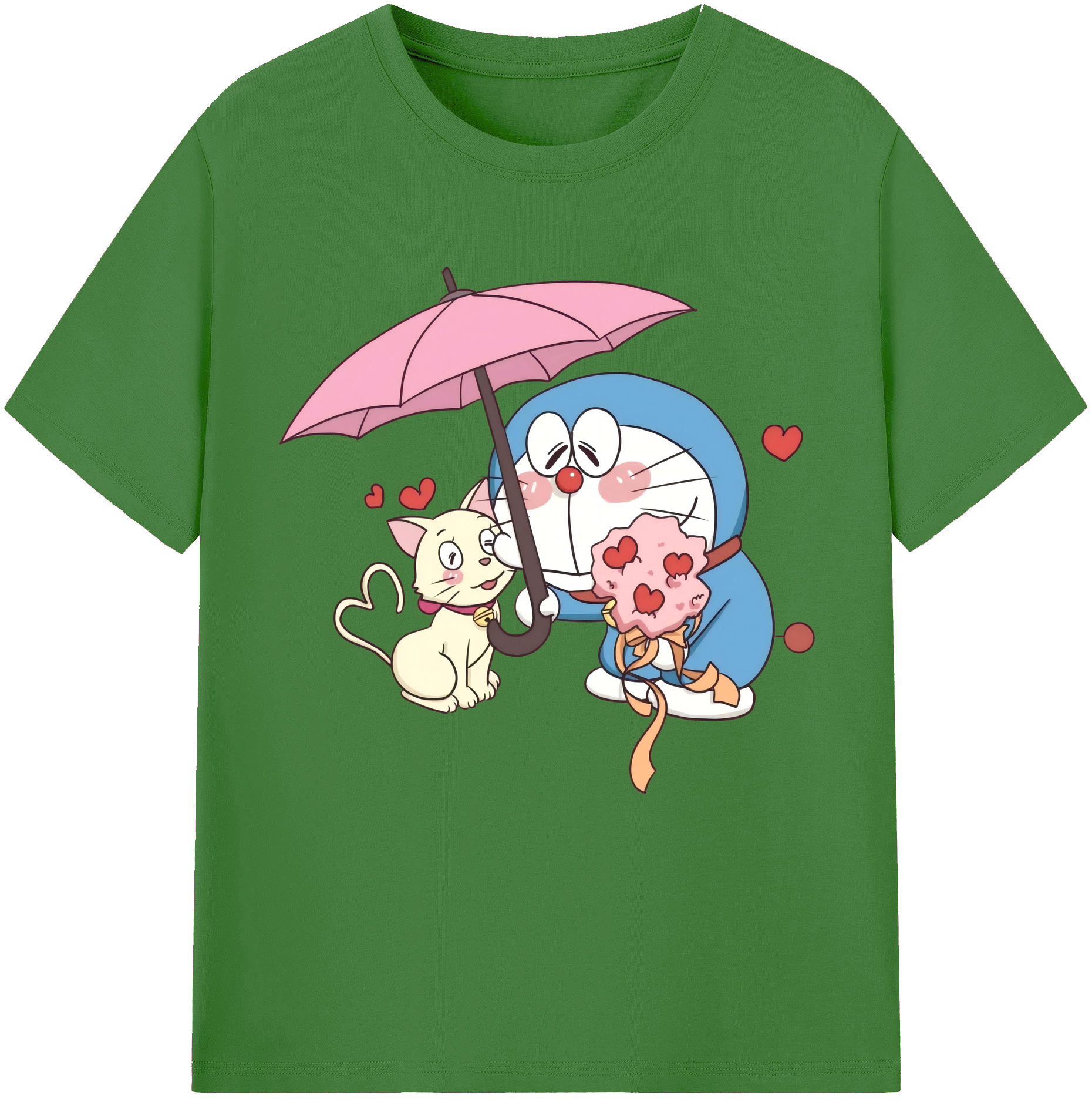 （画像用） ドラえもん Doraemon レディースカジュアルプリントTシャツ（綿100％）